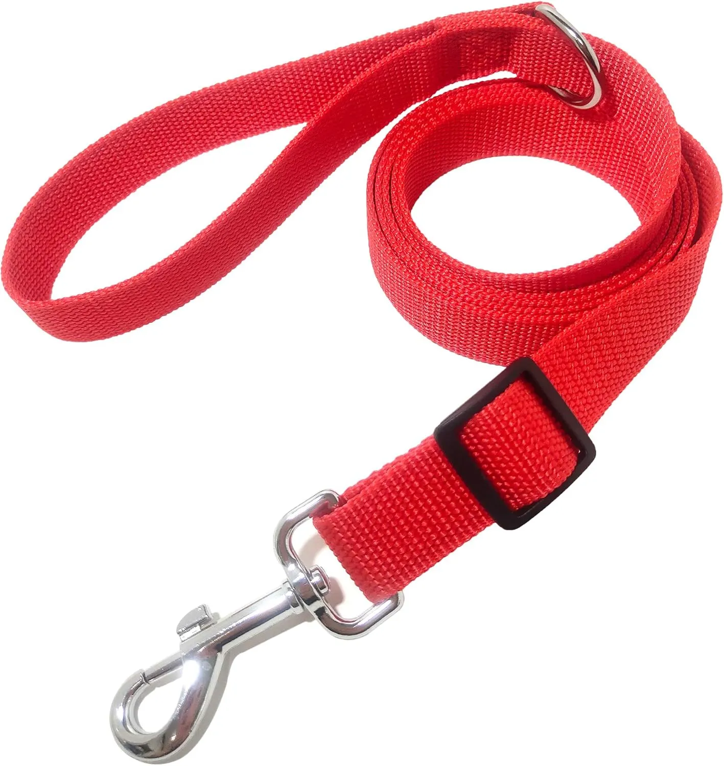 6FT Adjustable Dog Leash, Nylon Dog Leashes for Medium Large Dogs (Red)