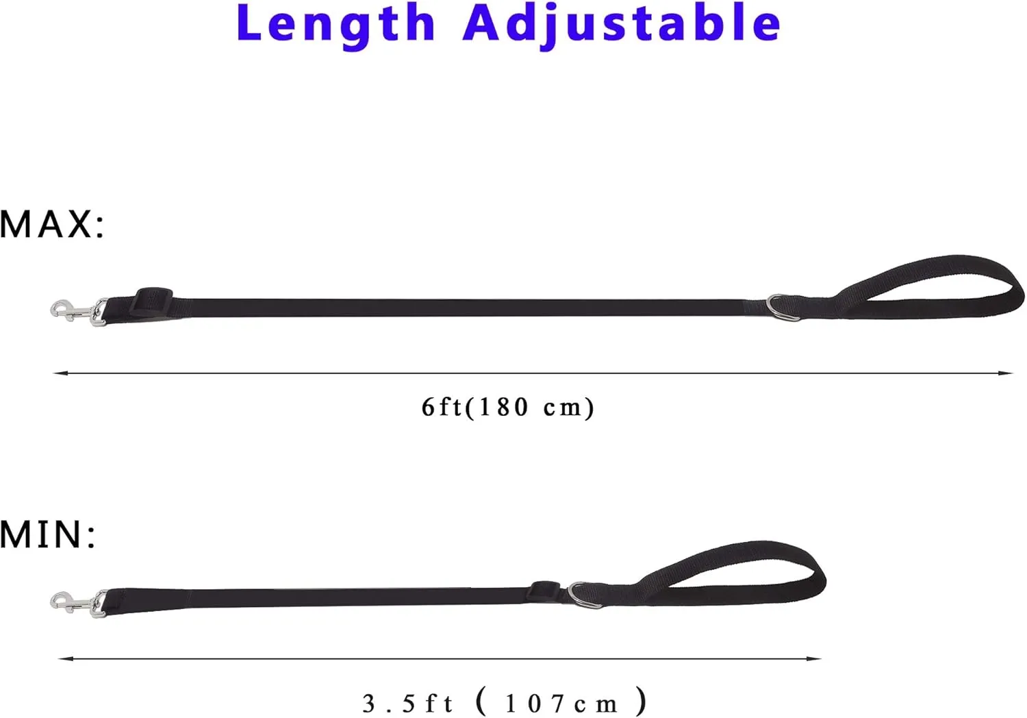 6FT Adjustable Dog Leash, Nylon Dog Leashes for Medium Large Dogs (Red)