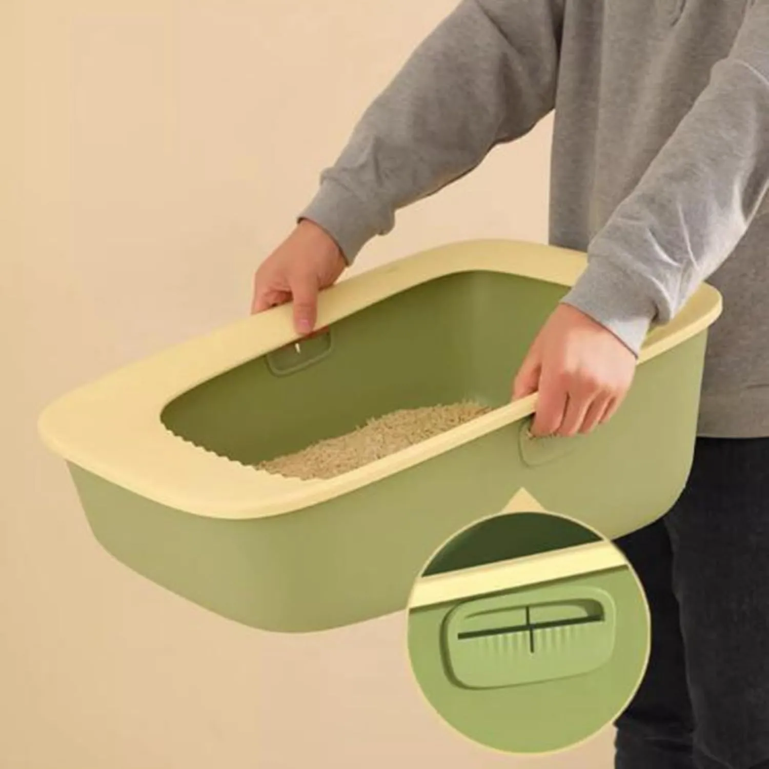 AllPetSolutions Cat Litter Tray with Scoop, Blue