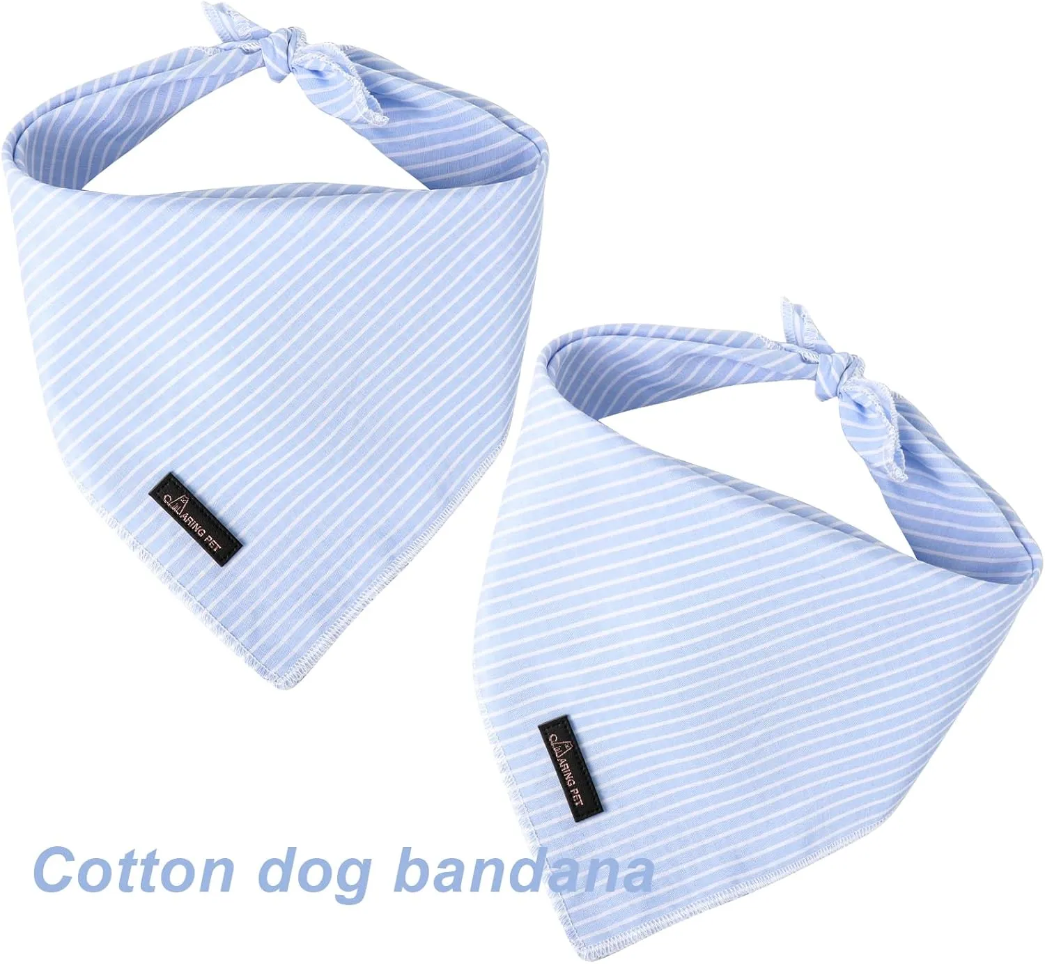 ARING PET Summer Dog Bandana-Cute Blue Dog Bandanas, Comfortable Pet Scarf Dogs Triangle Bibs for Small to Large Boy Girl Dogs and Cats