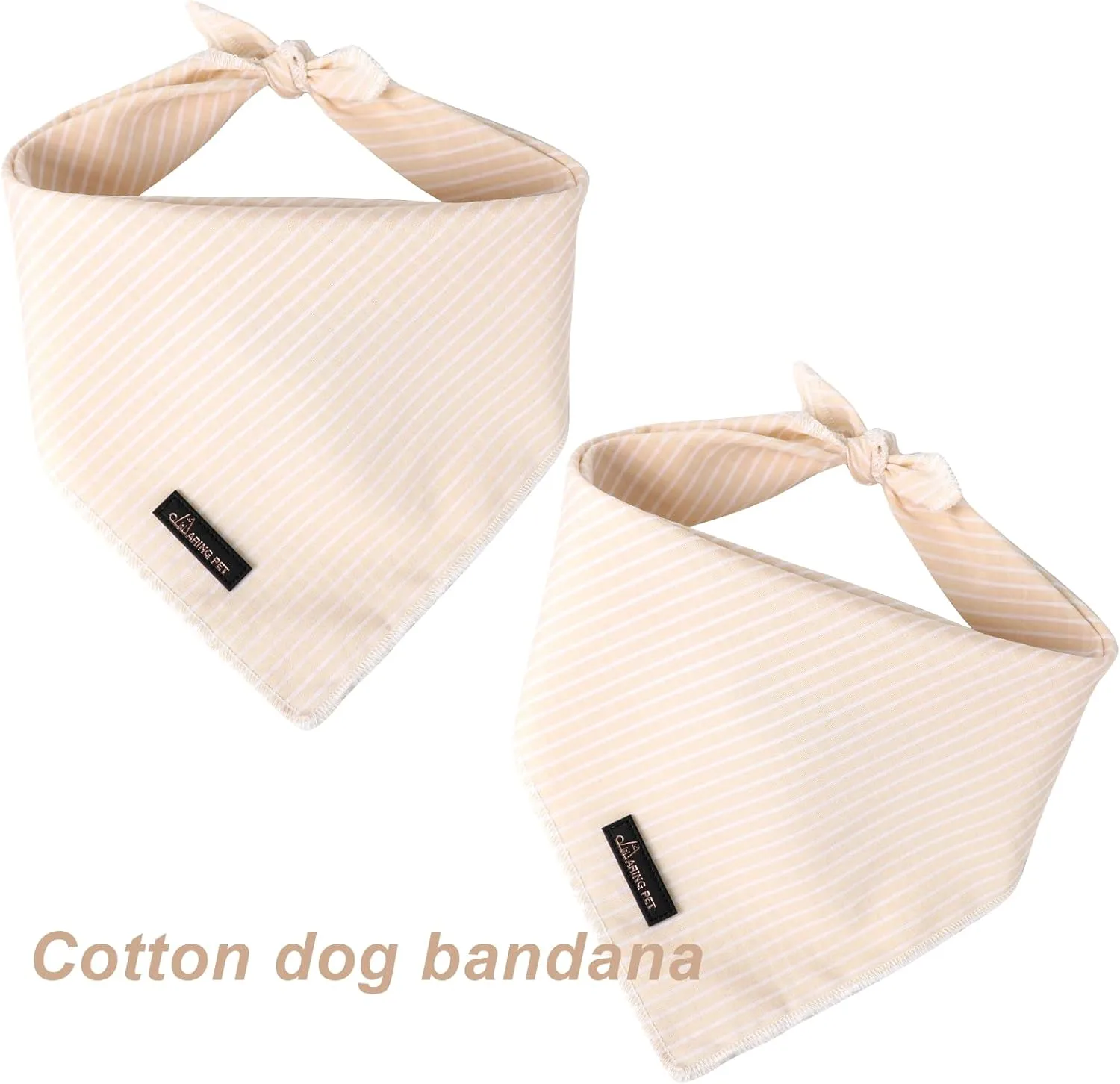 Aring pet Summer Dog Bandana-Cute khaki Dog Bandanas, Comfortable Pet Scarf Dogs Triangle Bibs for Small to Large Boy Girl Dogs and Cats