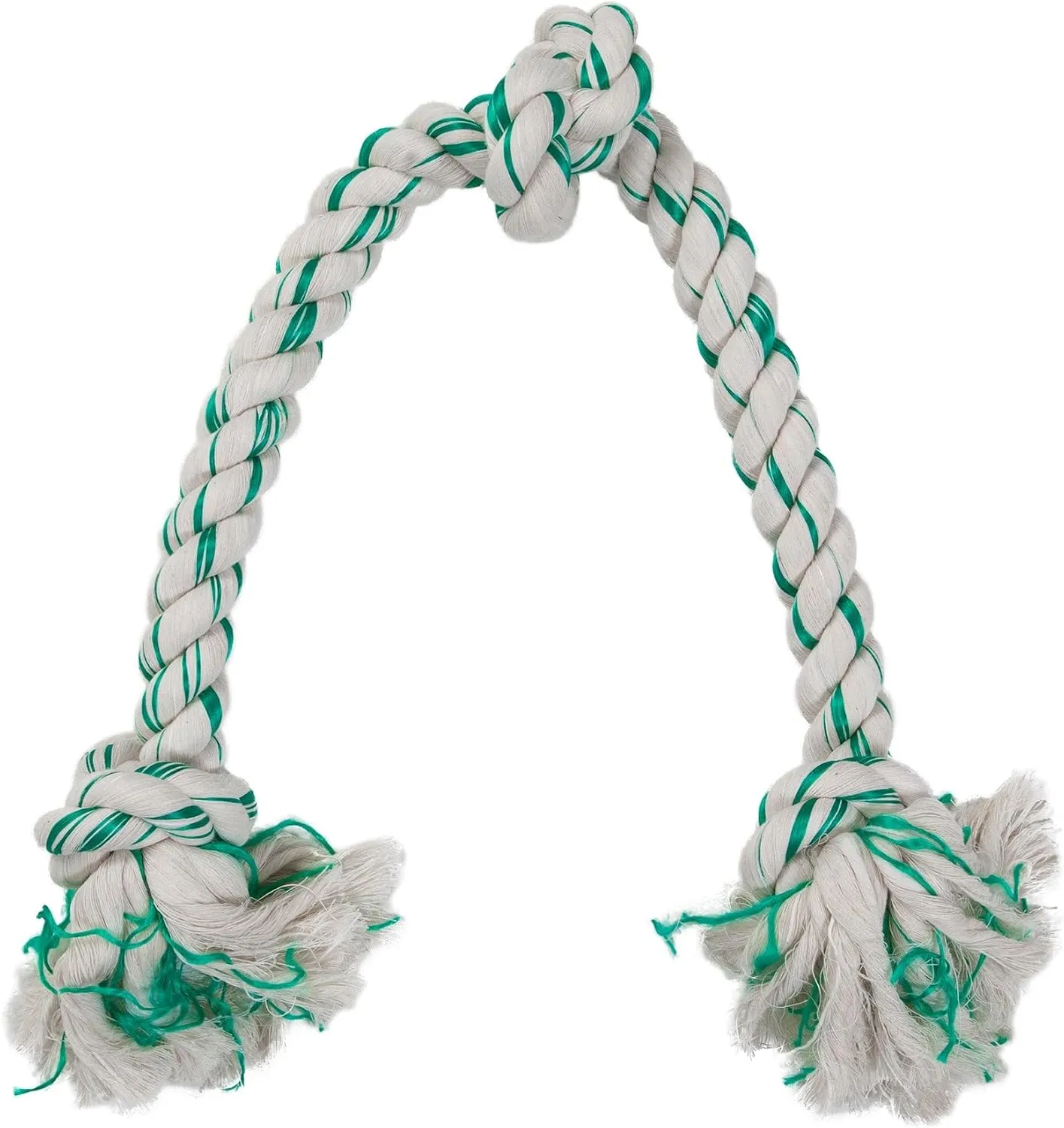 Booda Fresh N Floss 3 Knot Tug Rope Dog Toy, X-Large, Spearmint