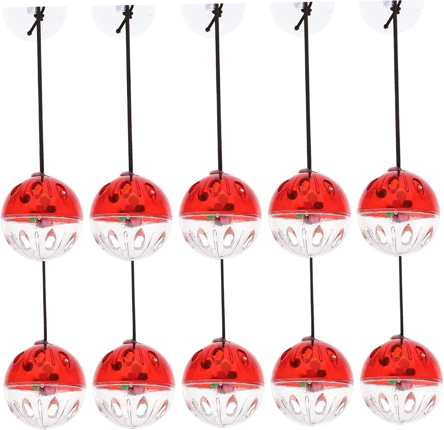 Cat Toys for Window 10 Pack Suction Cup Bell Interactive Cat Ball Toy Pet Teasing Bell Indoor Plaything