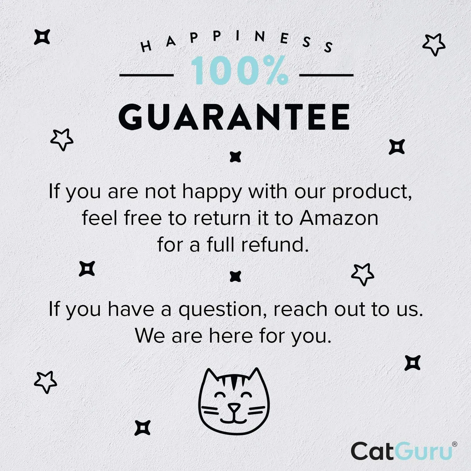 CatGuru Cat Food Bowl, Ceramic Bowls for Indoor Cats, No Spill Cat Feeding Bowl, Whisker Stress Free Kitten Bowls, Pet Bowls for Food and Water, Includes Silicone Non-Slip Mat (High-Low, White)