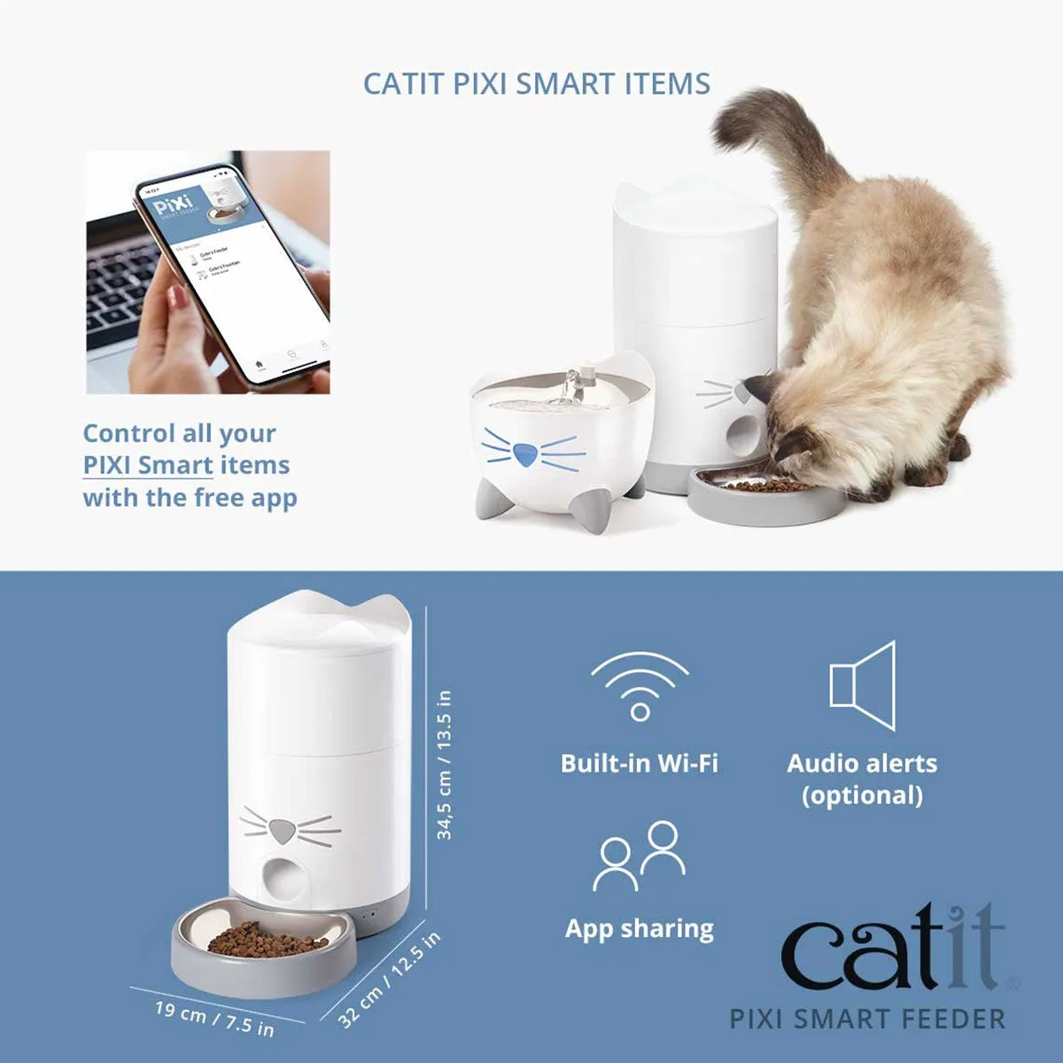 Catit Pixi Smart Feeder Remote-controlled cat food dispenser