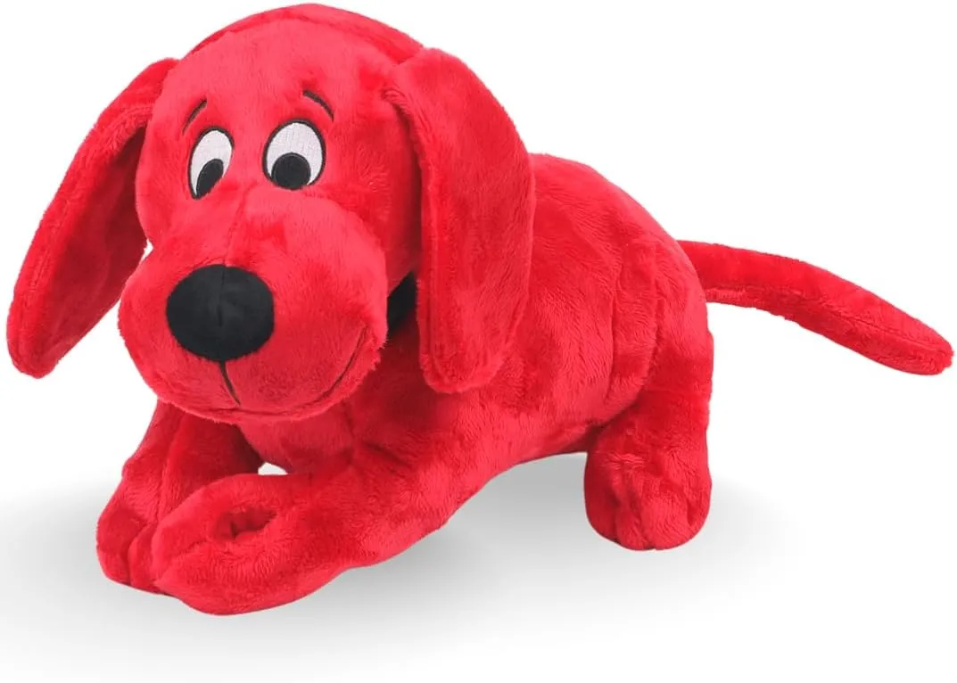 Clifford Snuggle Buddy 14" Plush Dog Toy | Cozy Dog Stuffed Animals Play Toy for Medium to Large Dogs | Comfort, Squeakers, Crinkle, Interactive Bonding