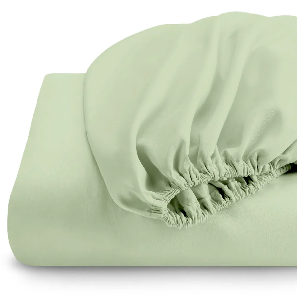 Cotton Home 1pc Fitted Sheet Super Soft Mint Green