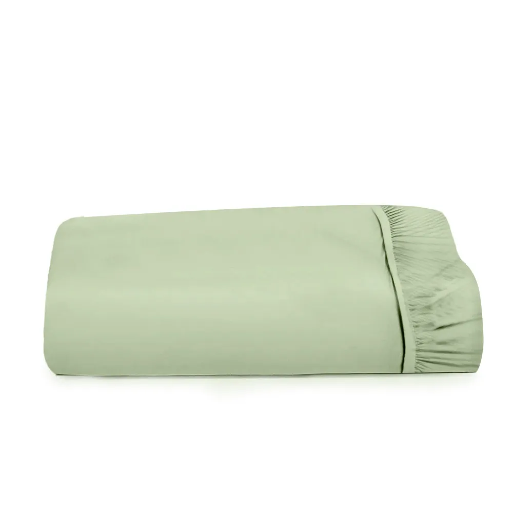 Cotton Home 1pc Fitted Sheet Super Soft Mint Green