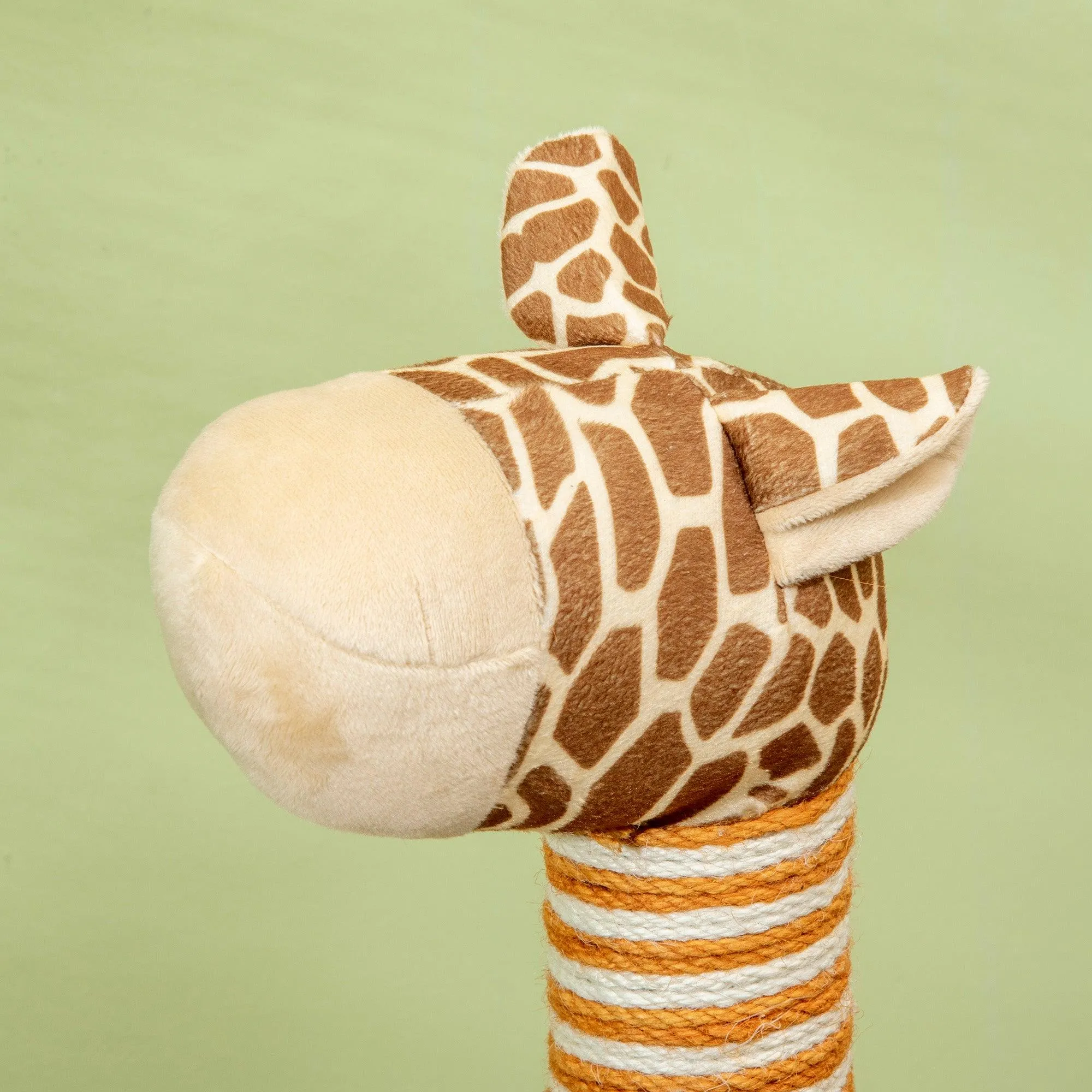 Cute Giraffe Cat Play Tower with Tunnel, 101cm - Beige