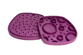 Dog Food and Drink Non-slip Eco Sustainable All-in-One Slow Feeder Lick Feast Mat: Tropic Red