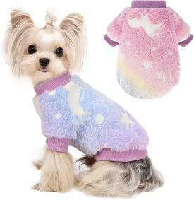 Dog Sweaters for Small Pets, Night Glow Valentine's Day Clothes, Warm Pullover Sweatshirt, Winter Coat Jacket, Cat Costume, Puppy Outfit for Male Female Girl Boy