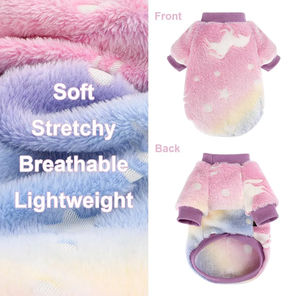 Dog Sweaters for Small Pets, Night Glow Valentine's Day Clothes, Warm Pullover Sweatshirt, Winter Coat Jacket, Cat Costume, Puppy Outfit for Male Female Girl Boy