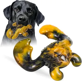 Dog Toys for Aggressive Chewers, Dog Toys for Medium Large Dogs, Tough Nylon Dog Chew Toys with Bacon Flavor, Chew Toys for Aggressive Chewers, Yellow