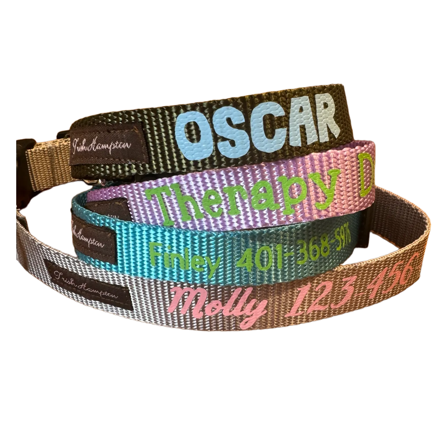 Fluorescent Pink Nylon Webbing Dog Harness - 811