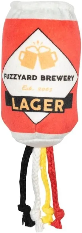 Fuzzyard Crinkle Plush Cat Toy with String and Catnip Inside (Beer)