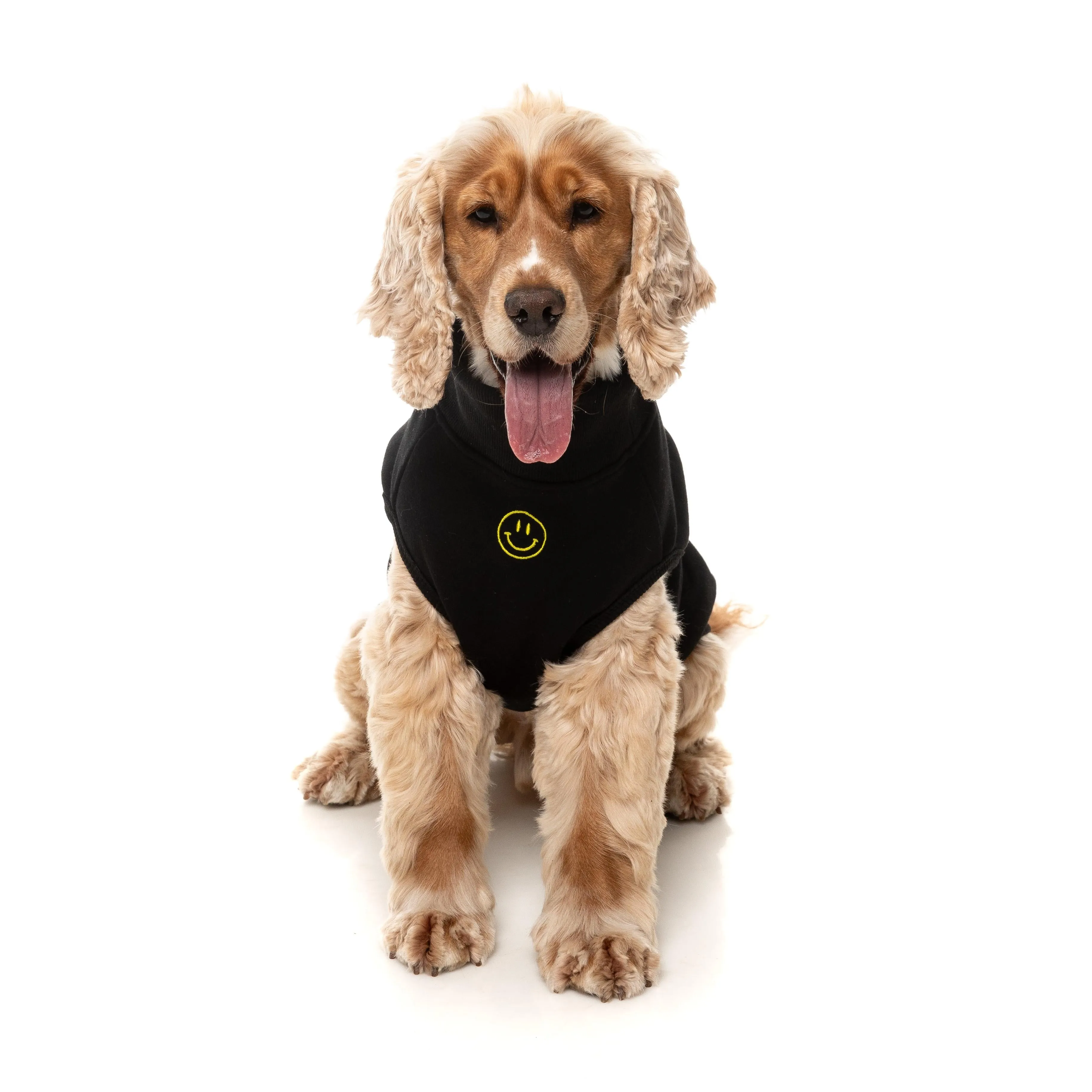 FuzzYard Dog Apparel Smiley Sweater Black Size 5