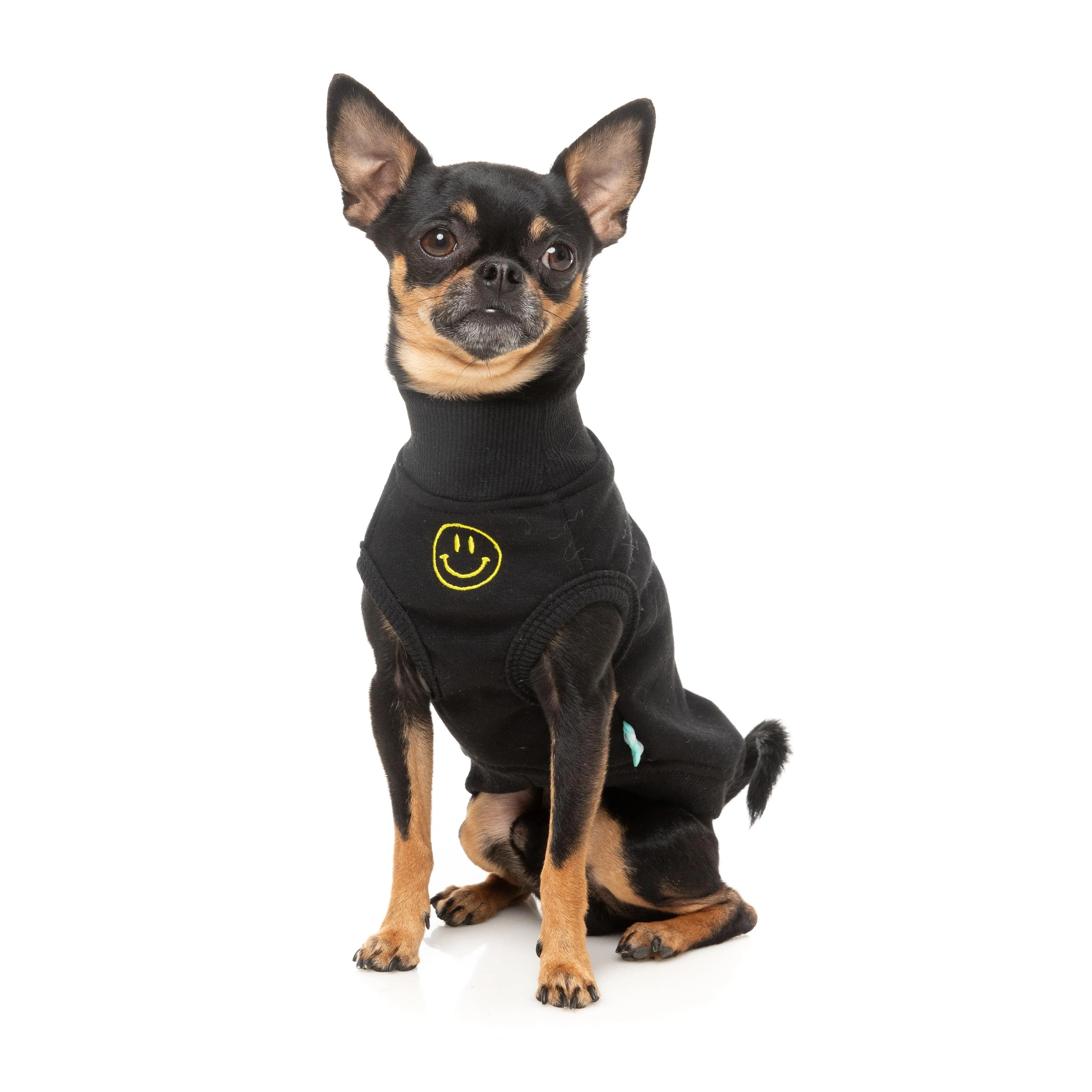 FuzzYard Dog Apparel Smiley Sweater Black Size 5