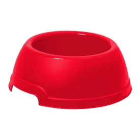 Georplast Lucky Plastic Antislip Pet Bowl Red