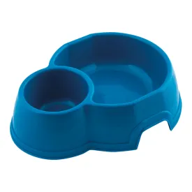 Georplast Mon Ami Double Plastic Pet Bowl Blue