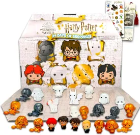 Harry Potter Mini Figures - Bundle with 24 Mystery Harry Potter Figurines Plus Stickers, More | Harry Potter Set for Kids