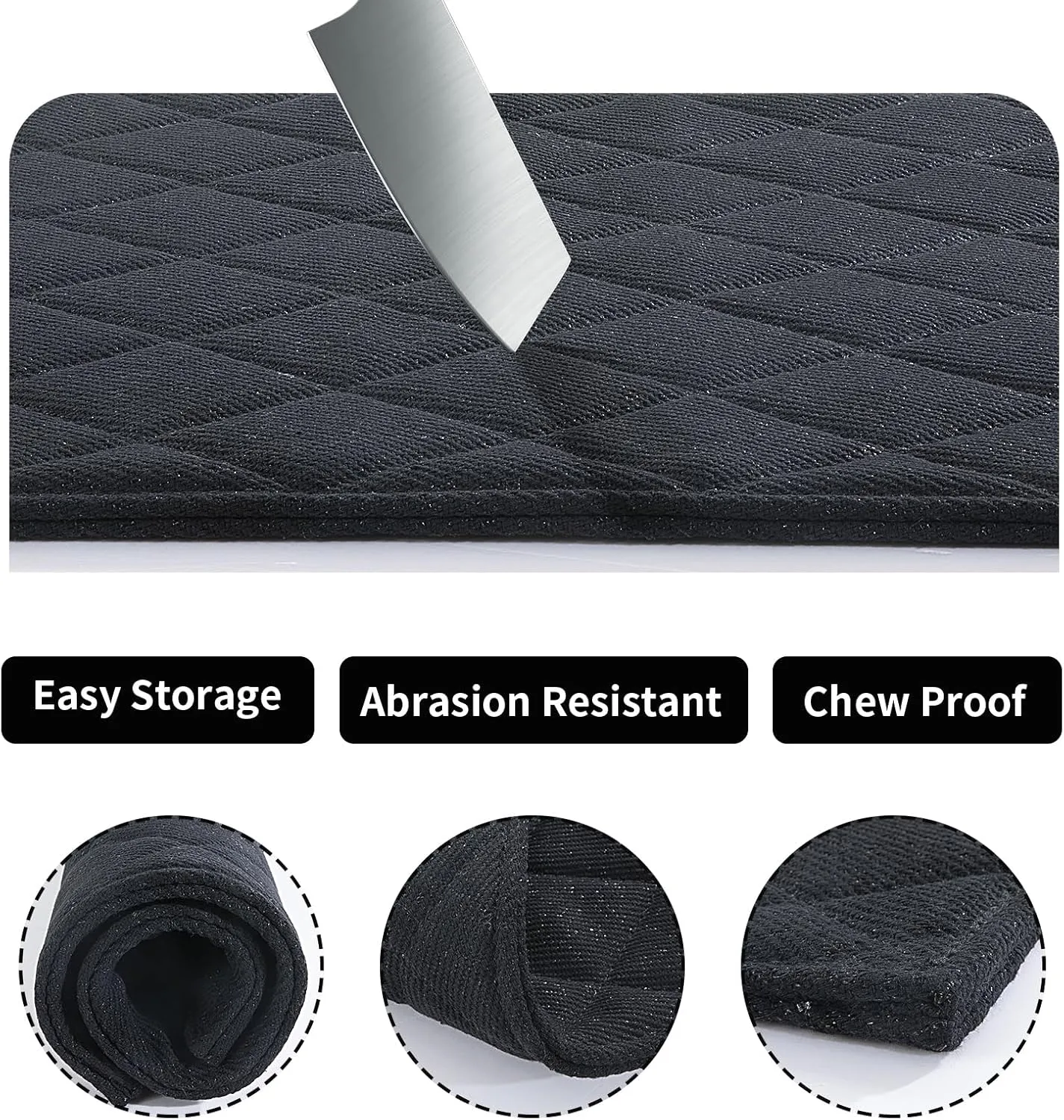 HOMBYS Chew Proof Dog Crate Pad Mat, 22"x35" Indestructible Kennel Pad for Aggressive Chewers, Durable and Water Resistant Teething Puppy Crate Mats for Dogs Cages