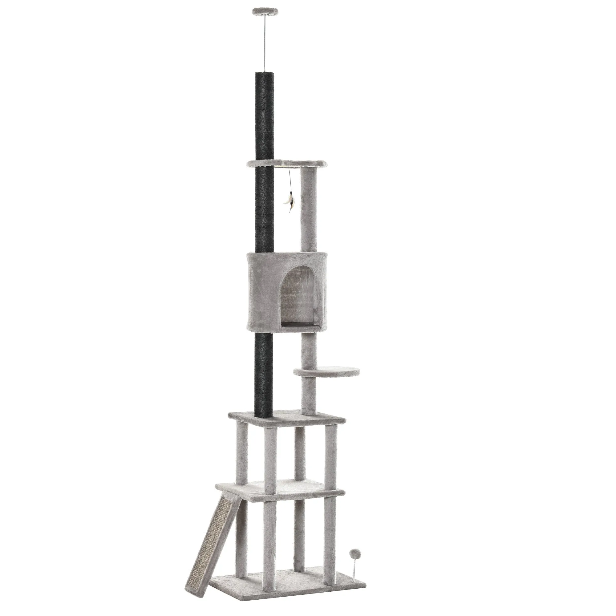 Huge Cat Tree Ceiling High Kitten Climbing  Activity Center Multi-level Sisal