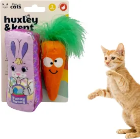 Huxley & Kent 2-Pack Plush Cat Toys - Hoppy Easter - Easter Spring Strong Catnip Filled - Plush Kitten and Cat Toy with Catnip and Crinkle - Kittybelles
