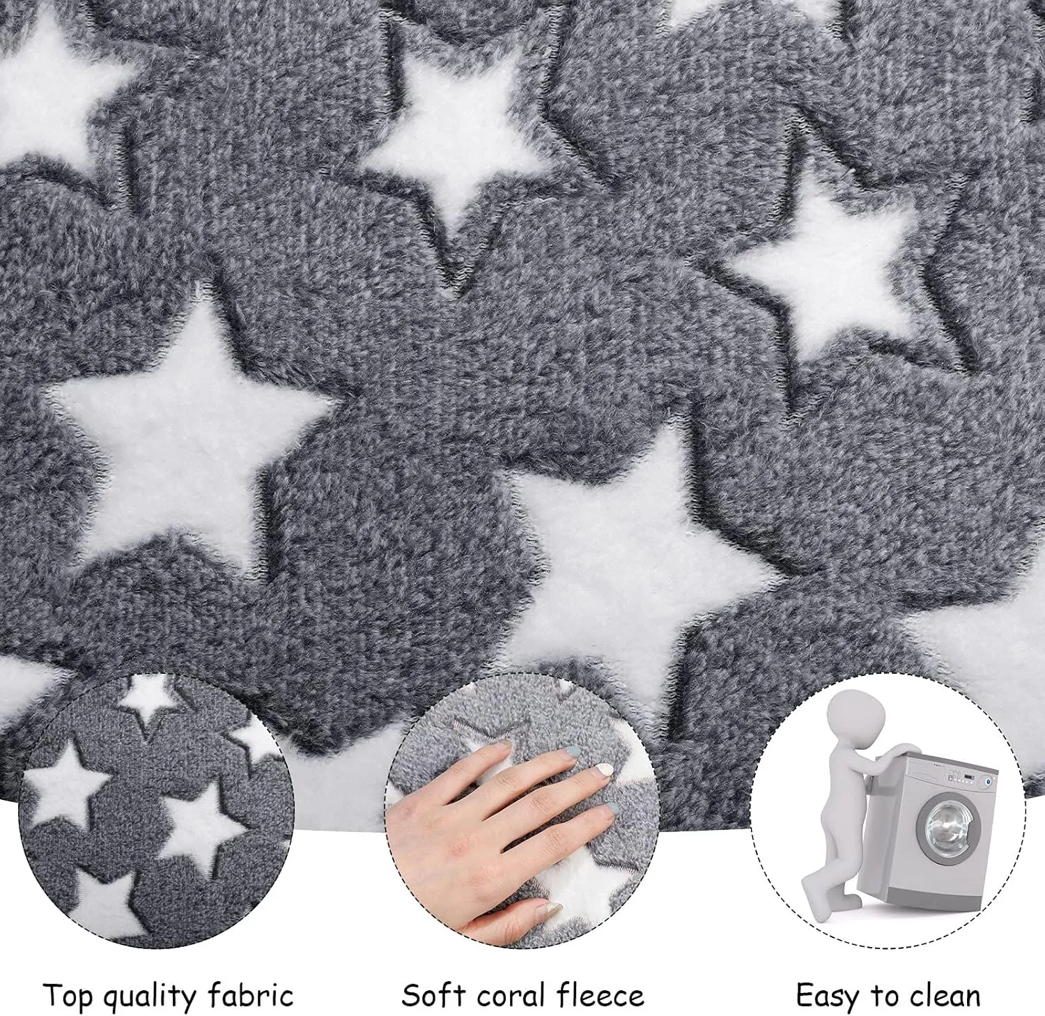 Jetec 4 Pcs Guinea Pig Pee Pads Washable 10 x 11 Inch Guinea Pig Bed Pads Plush Small Animal Beds for Indoor Rabbit Hamster Squirrel Hedgehog Chinchilla Ferret