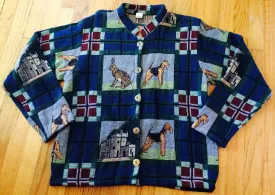 Ladies Tapestry Airedale Lakeland Welsh Terrier Dog Jacket Coat