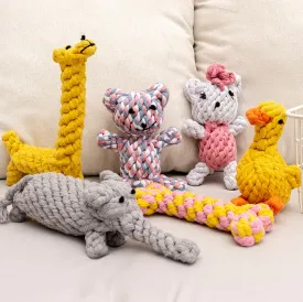 Long-lasting eco-friendly animal-themed pet toy.