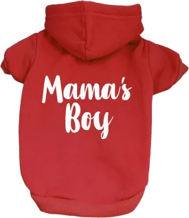 Mama's Boy Dog Hoodie | Fleece Lined |Leash Hole for Mom | Valentine's Day | Prop Photoshoot|Red, Small (6)