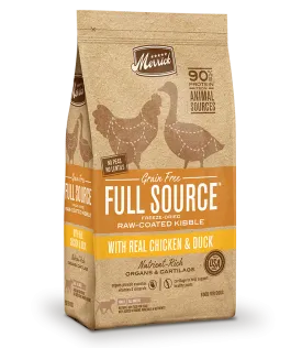 Merrick Full Source Grain Free Raw-Coated Kibble with Real Chicken & Duck Dry Dog Food