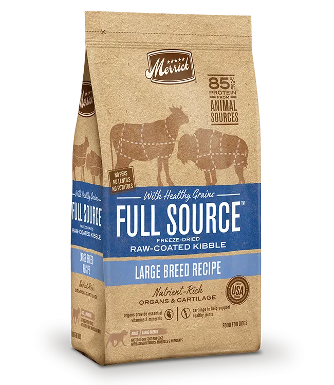 Merrick Full Source with Healthy Grains Raw-Coated Kibble Large Breed Recipe Dry Dog Food