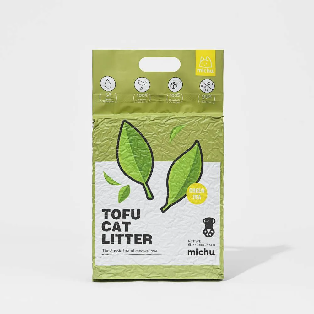 Michu Natural Clumping Cat Green Tea 6L