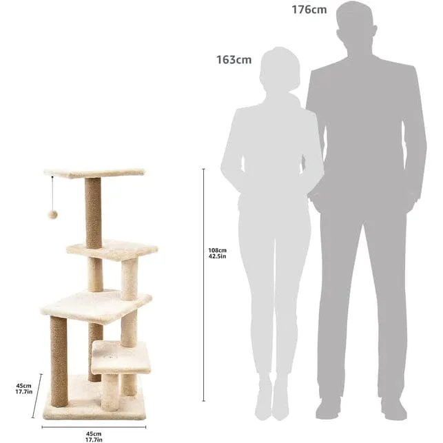 Multi-Platform Cat Condo Tree Tower With Scratching Post
