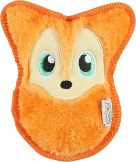 Outward Hound Durablez Minis Stuffing-Free Squeaky Interactive Dog Toy, Tough Plush, Fox, Orange, XS