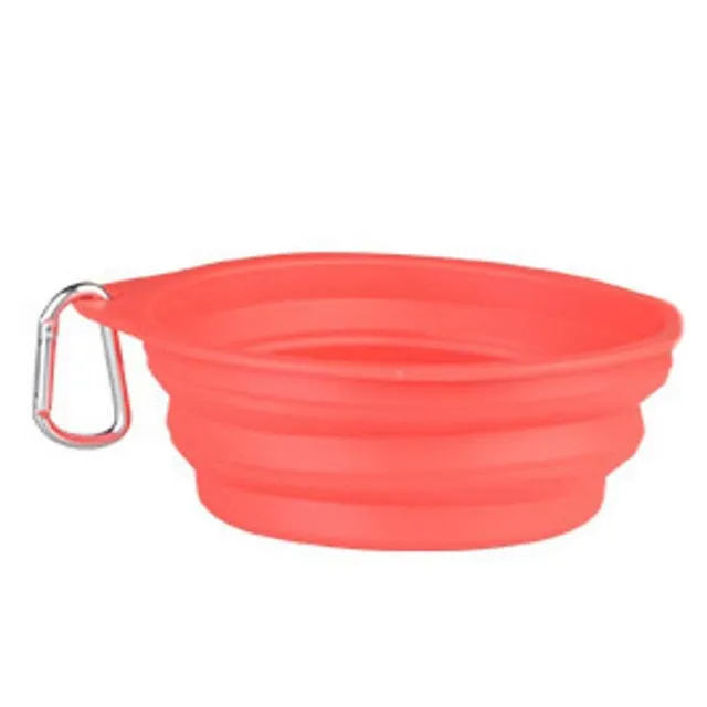 Pack Extra Large Collapsible Dog Bowls, 34oz Foldable Dog Travel Bowls, Portable Dog Water Food Bowl with Carabiner, Pet Feeding Cup Dish for Traveling, Walking, Parking