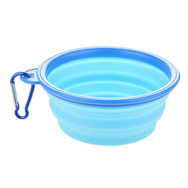 Pack Extra Large Collapsible Dog Bowls, 34oz Foldable Dog Travel Bowls, Portable Dog Water Food Bowl with Carabiner, Pet Feeding Cup Dish for Traveling, Walking, Parking