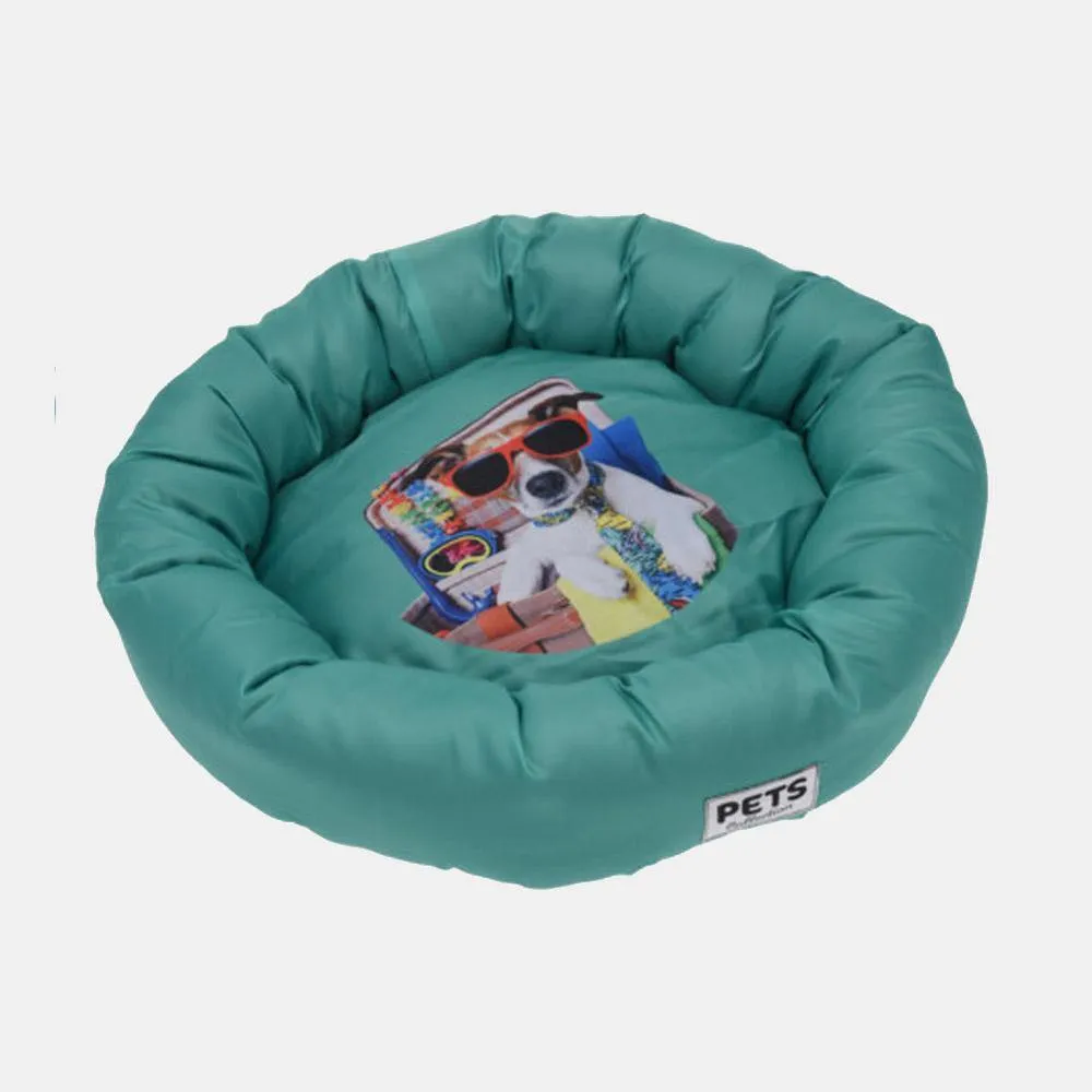 Pet Bed for Small Pets and Puppies - Round Design
