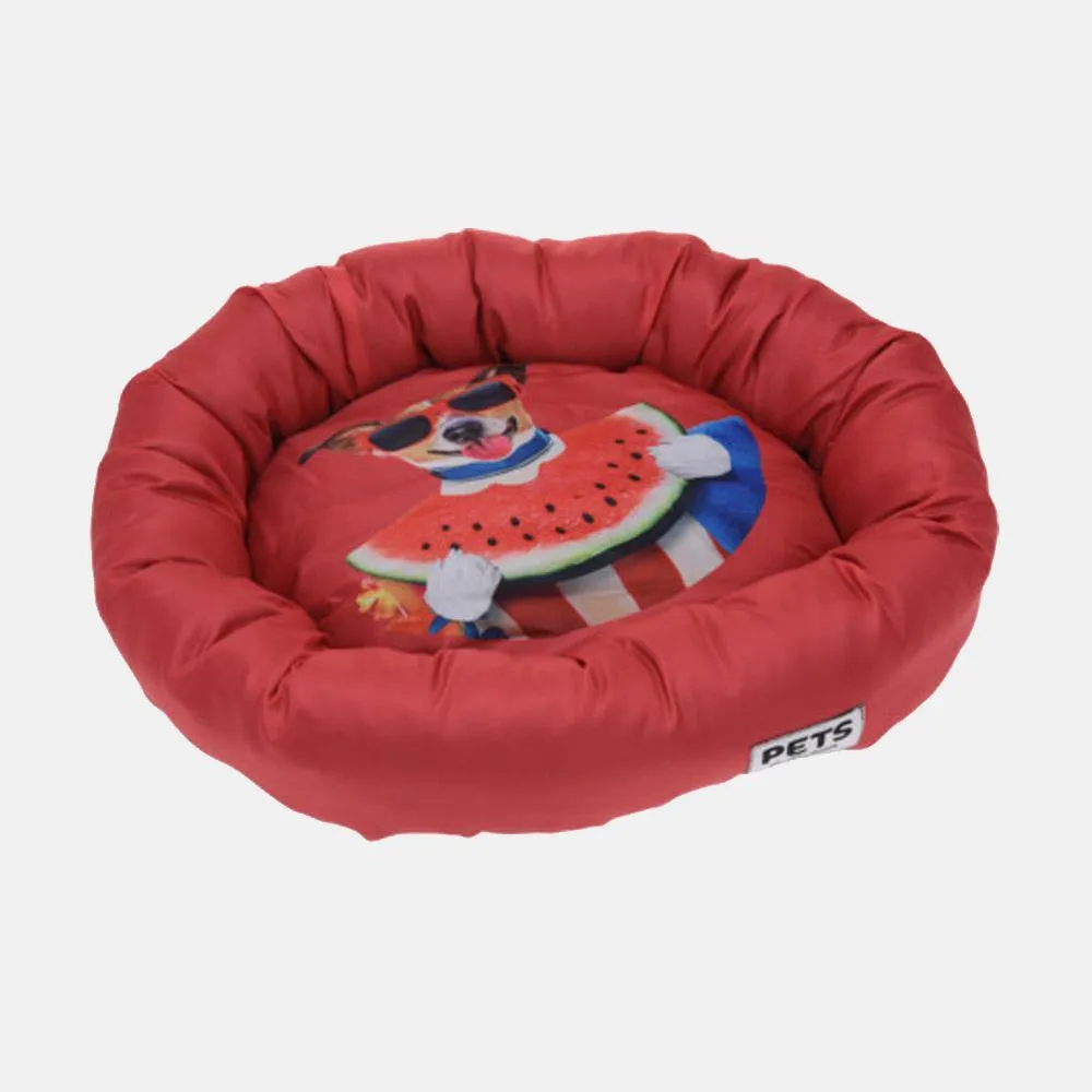Pet Bed for Small Pets and Puppies - Round Design