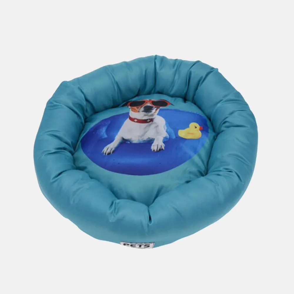 Pet Bed for Small Pets and Puppies - Round Design
