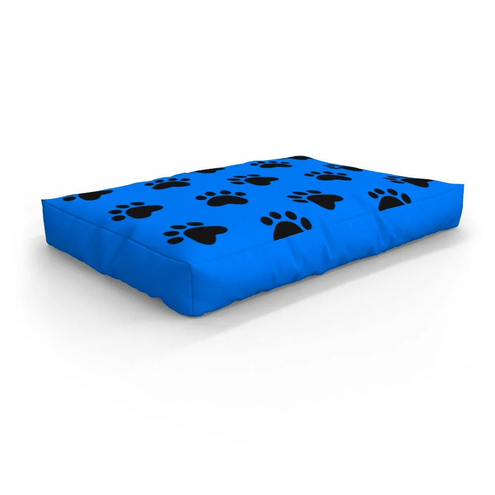 Pet Bed - Paws Blue
