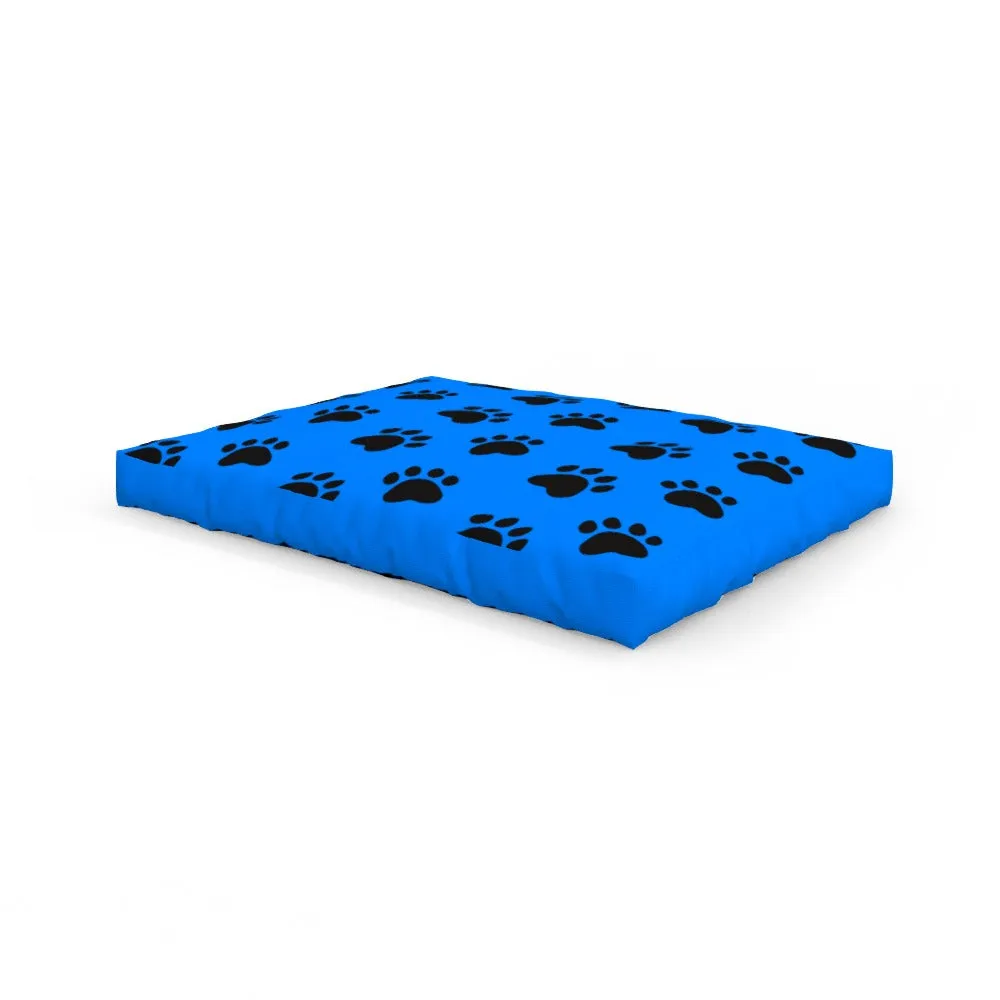 Pet Bed - Paws Blue