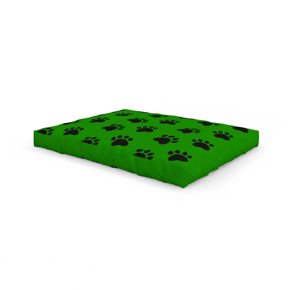 Pet Bed - Paws Green