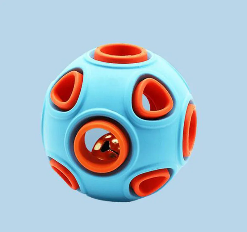 Pet toy dog food leakage and bite resistant toy ball bell sound training ball