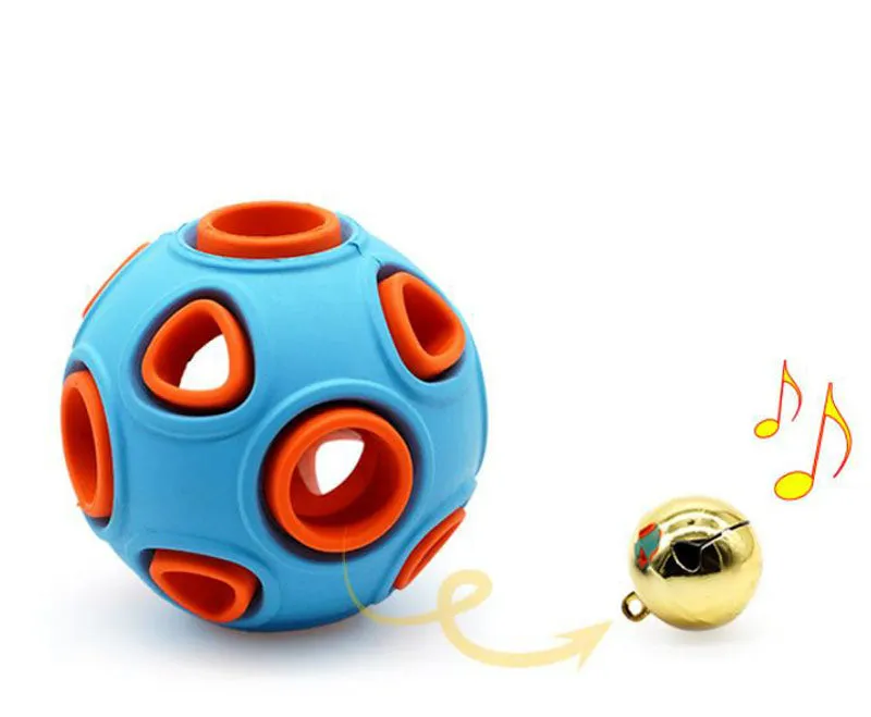 Pet toy dog food leakage and bite resistant toy ball bell sound training ball