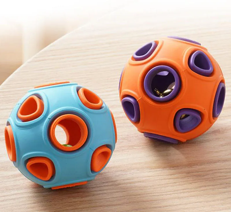 Pet toy dog food leakage and bite resistant toy ball bell sound training ball