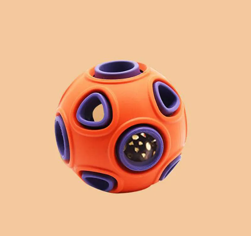 Pet toy dog food leakage and bite resistant toy ball bell sound training ball