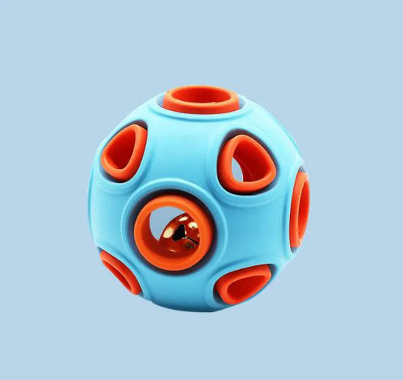 Pet toy dog food leakage and bite resistant toy ball bell sound training ball