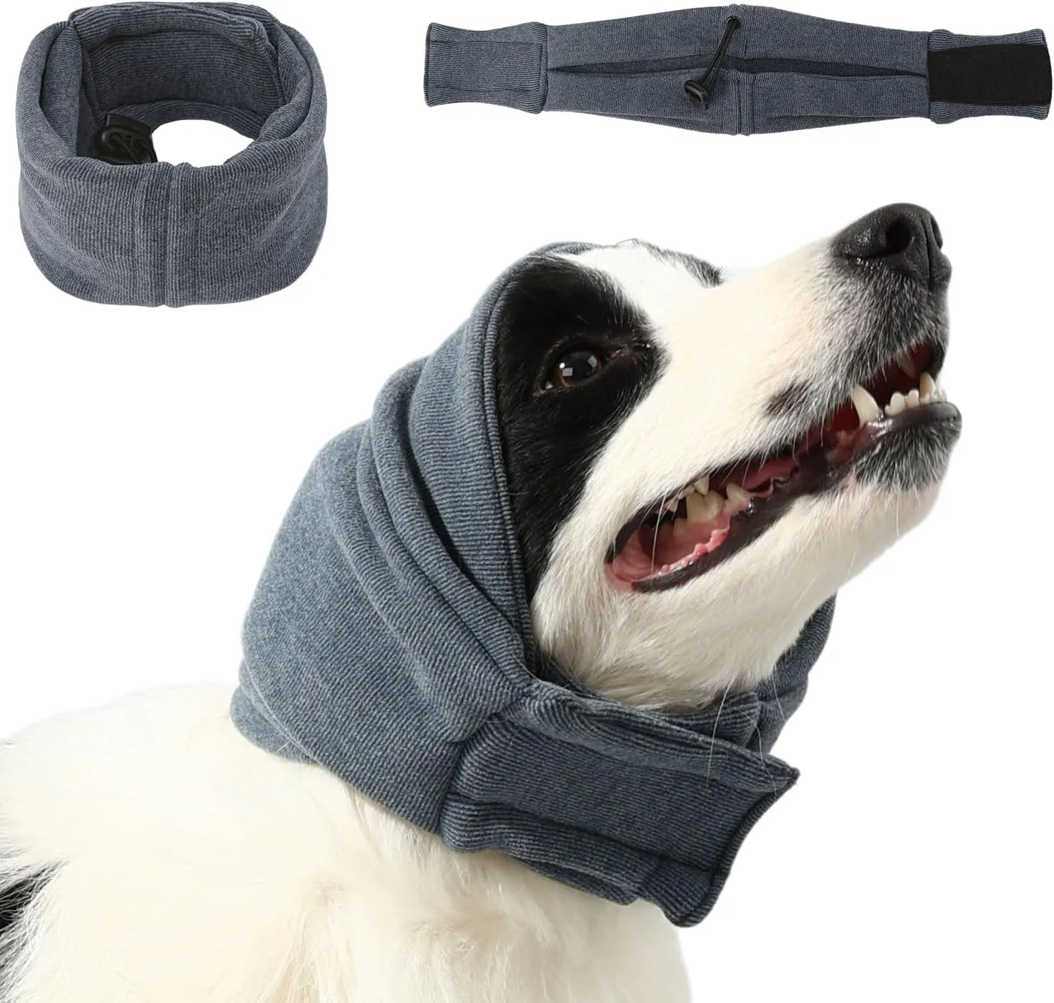 Quiet Ears for Dogs, Dog Calming Hoodie, Adjustable Dog Ear Muffs for Noise Protection, Ear Wrap Head Cover